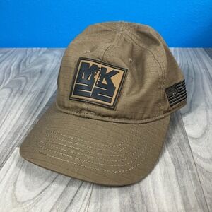 Barrett Firearms MK22 Baseball Cap Mens OSFM Brown American Flag Patch Strapback